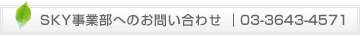 SKY事業部へのお問い合わせは03-3643-4571へ
